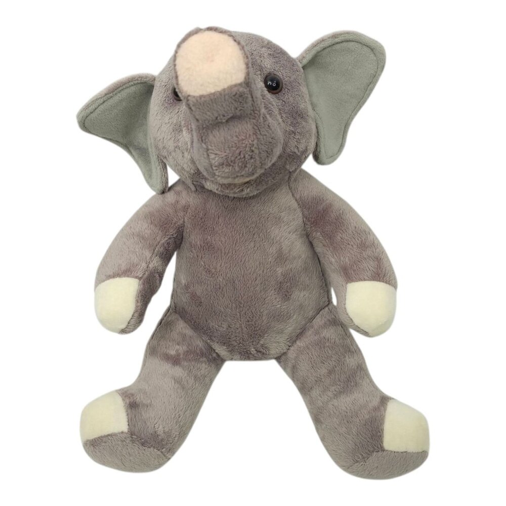 Build A Bear Gray Elephant Plush 13" Sitting Stuffed Animal Toy BABW